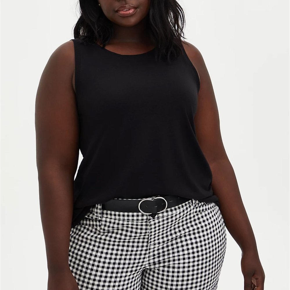 Plus Size Torrid 5 5X Vintage Style Black Sleeveless Layering Tank Top NWT